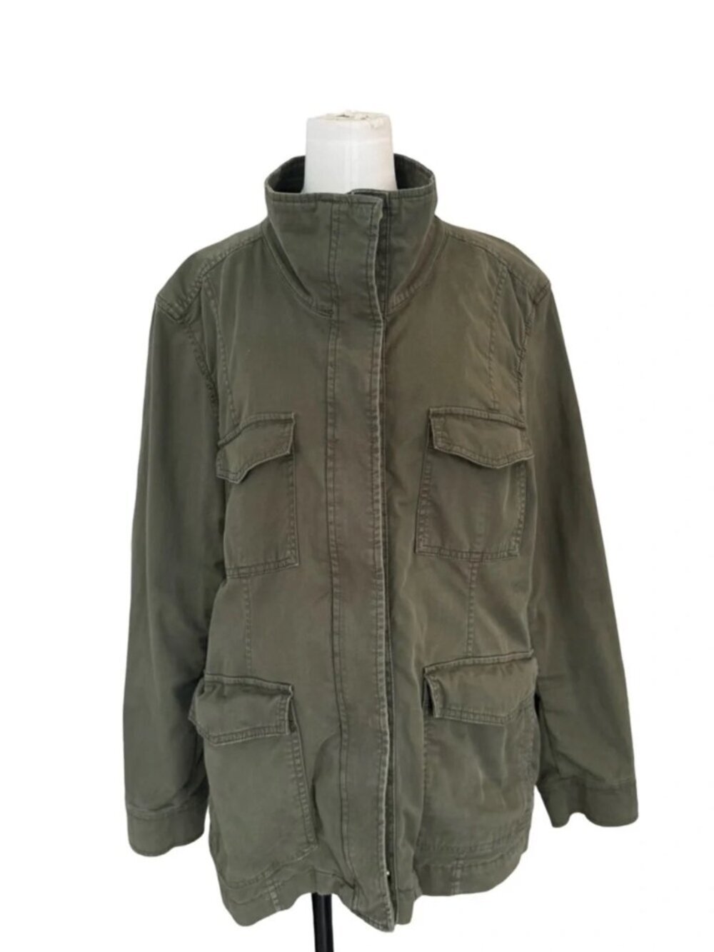 BANANA REPUBLIC - Classic utility jacket flight jacket Green XL - Picture 3 of 5
